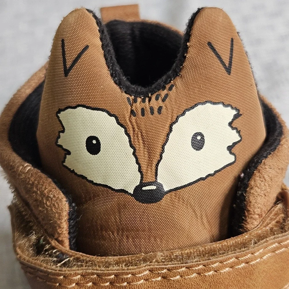 Carters Kids Size‎ 12 Fox Boots Brown Suede/ Man Made Textile